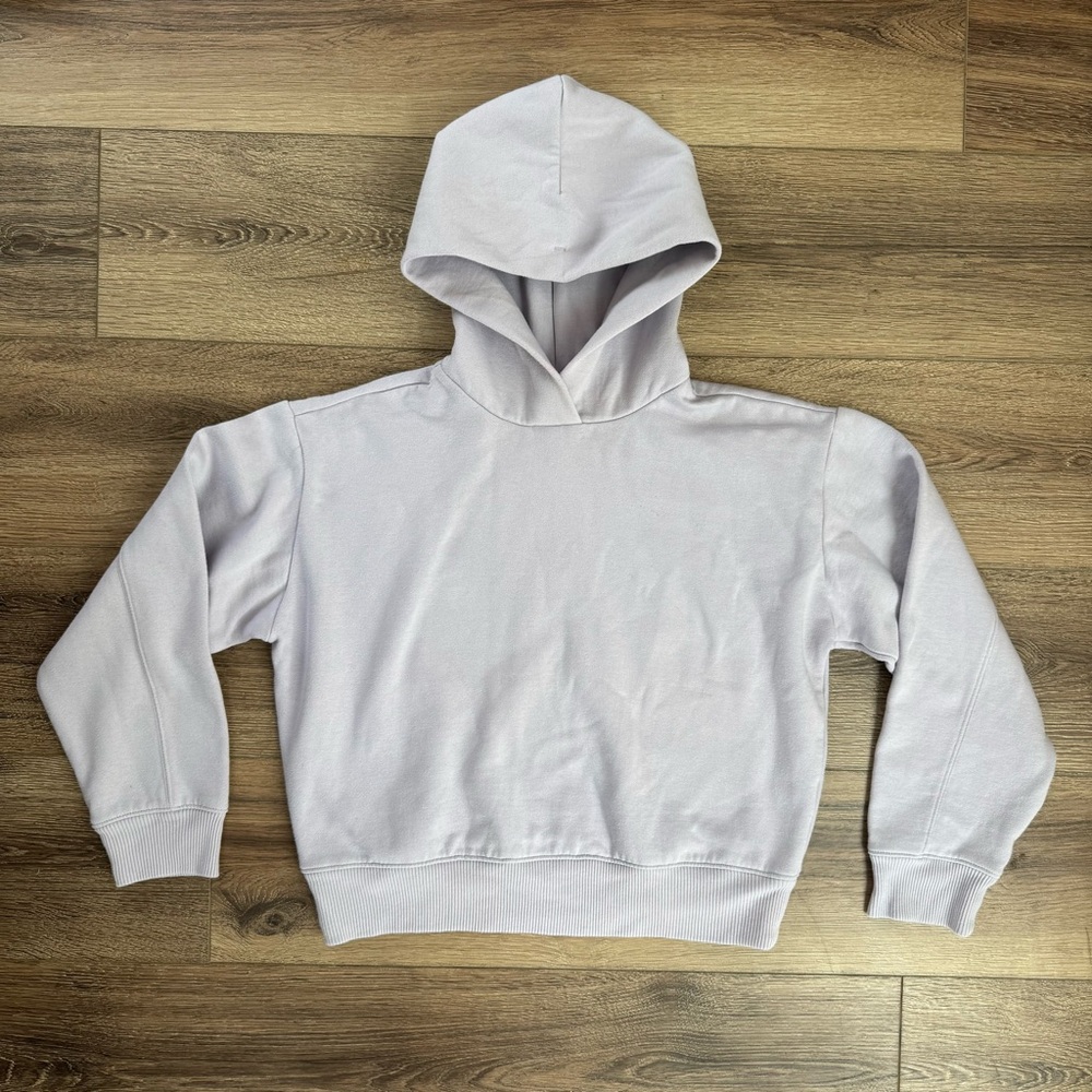 Light Lavender Cropped Hoodie Sweatshirt